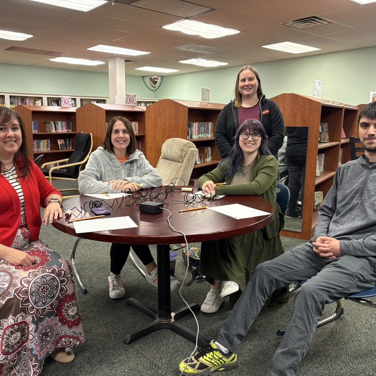 PHS staff quiz bowl team ready for their match 