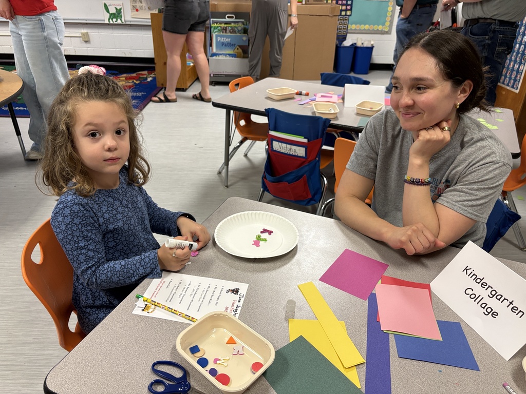 Student working on activity during Kindergarten prep night