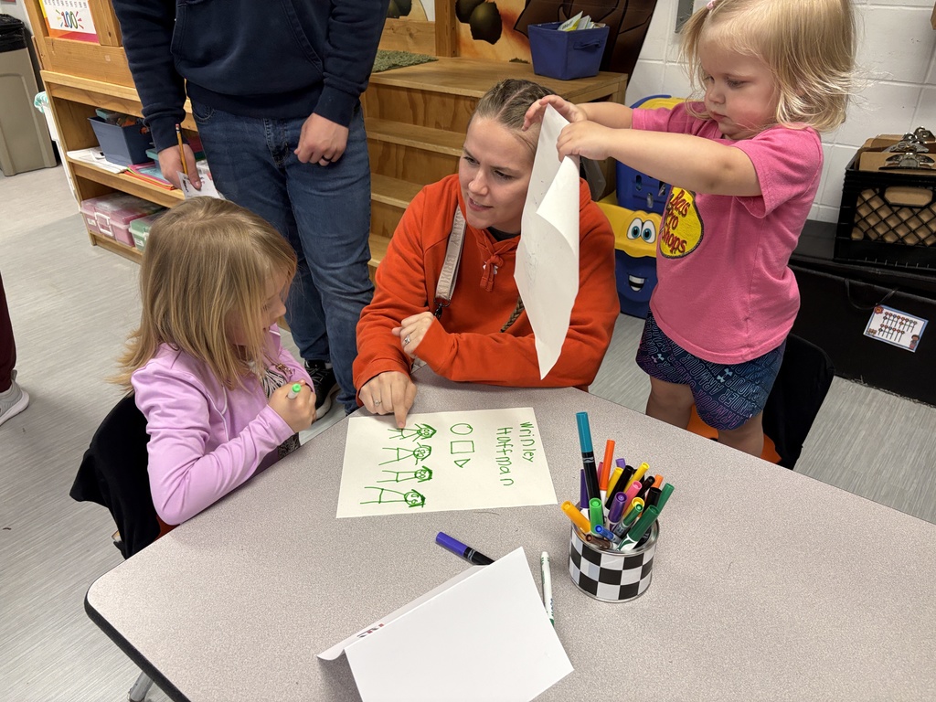 Student working on activity during Kindergarten prep night