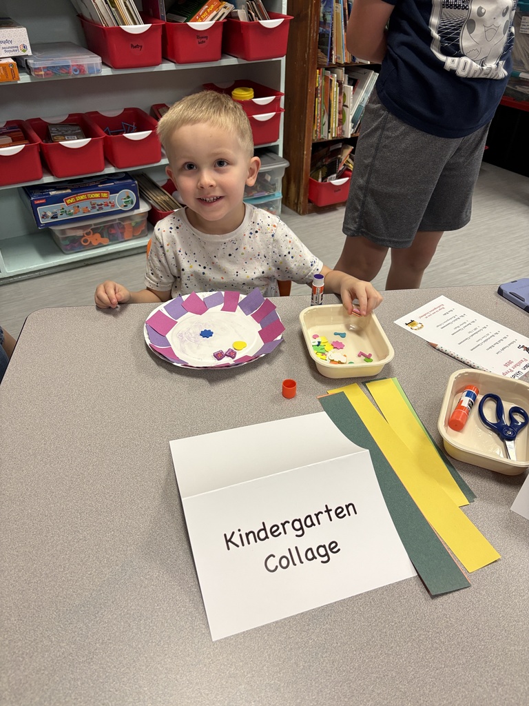 Student working on activity during Kindergarten prep night