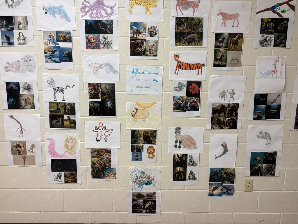 PACE open house student display of Hybrid Animals