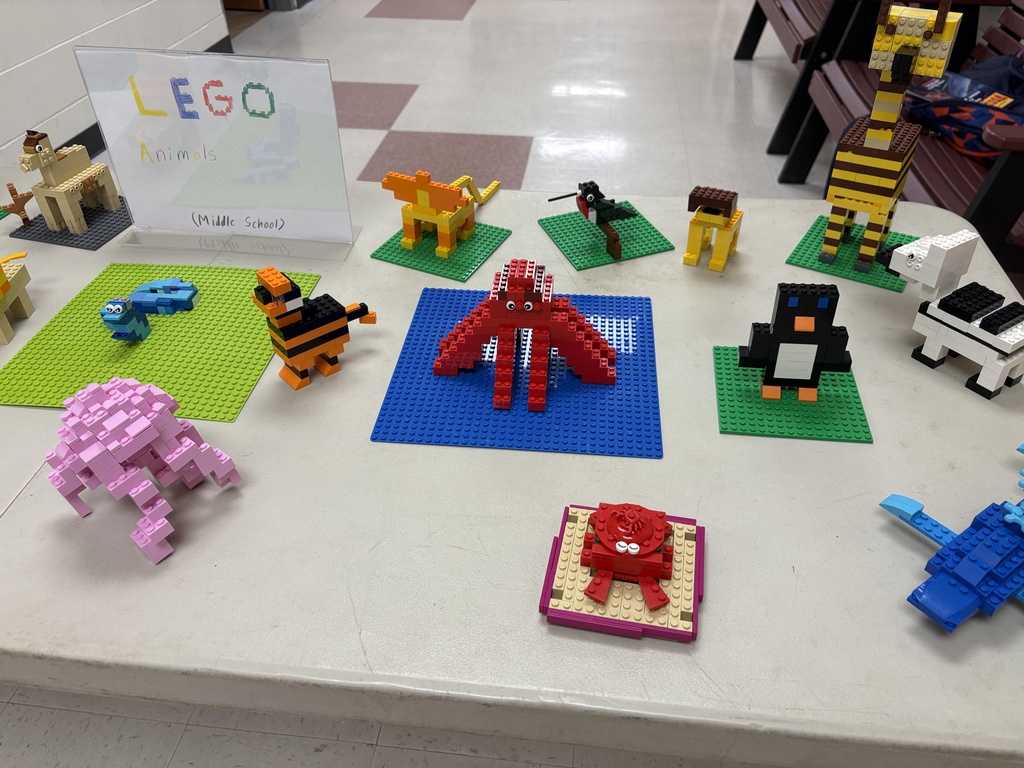 Lego animal creations made by Pace middle school students