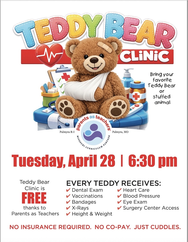 Teddy Bear Clinic Tuesday April 28th at 6:30 pm