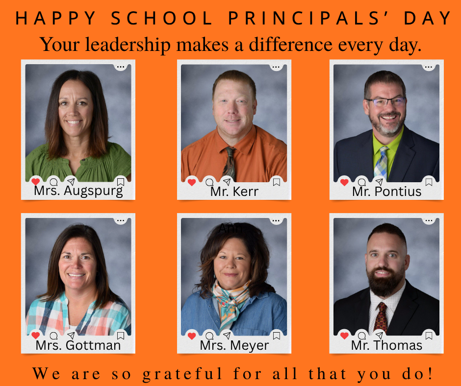 Happy School Principals' Day to our 6 building principals