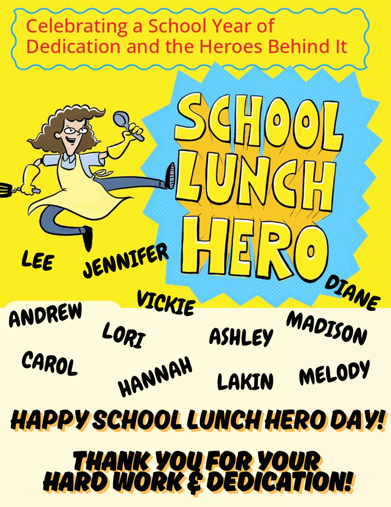 School lunch hero day thank you poster