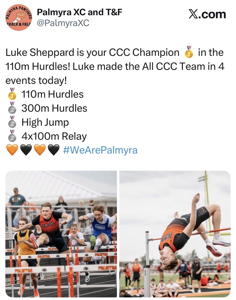 Luke S - CCC Champion in 4 track events
