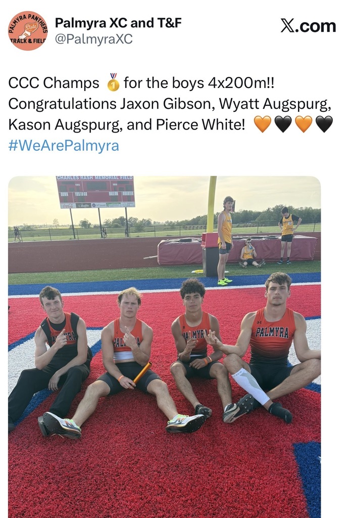 4x200 relay team, CCC Champion in track event