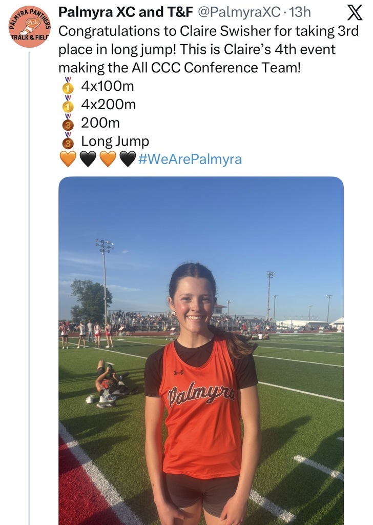 Claire S - CCC Champion in 4 track events