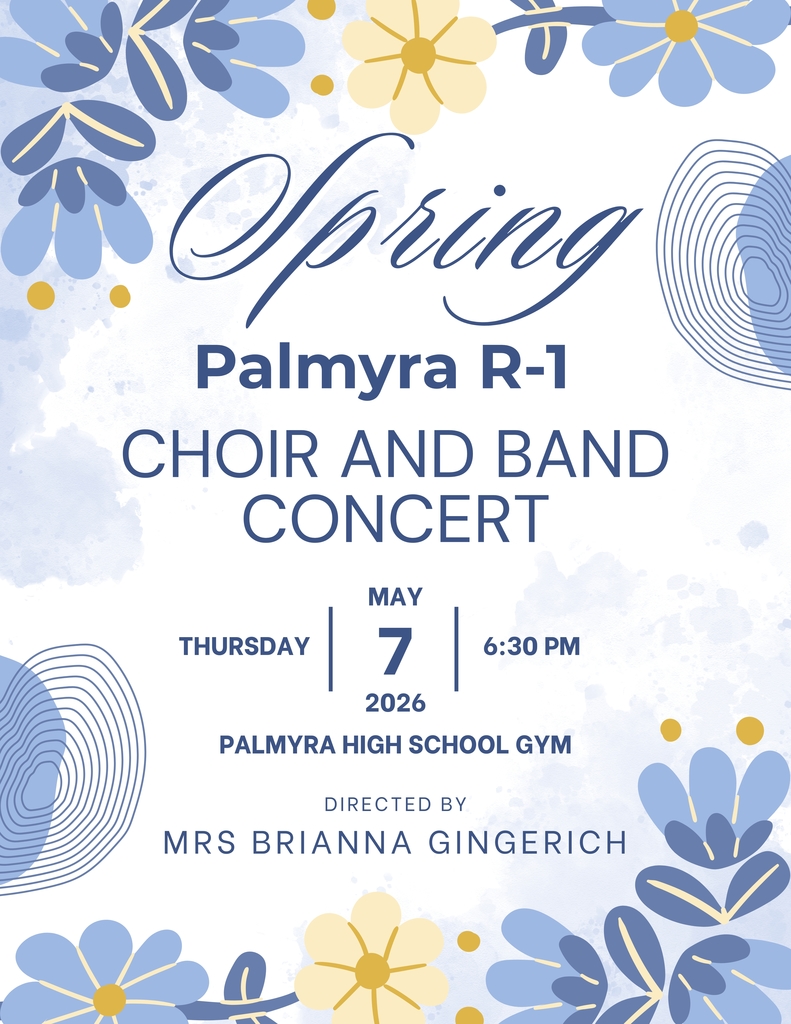 Spring MS and HS Choir and Band Concert, Thursday, May 7, 6:30 pm, PHS Gym