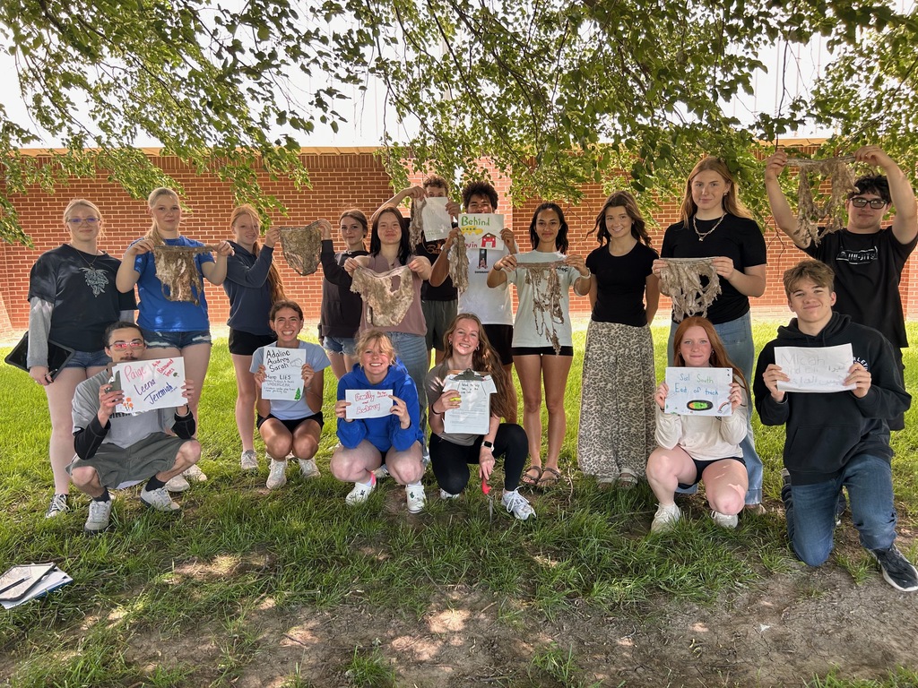 Science class with their buried underwear results