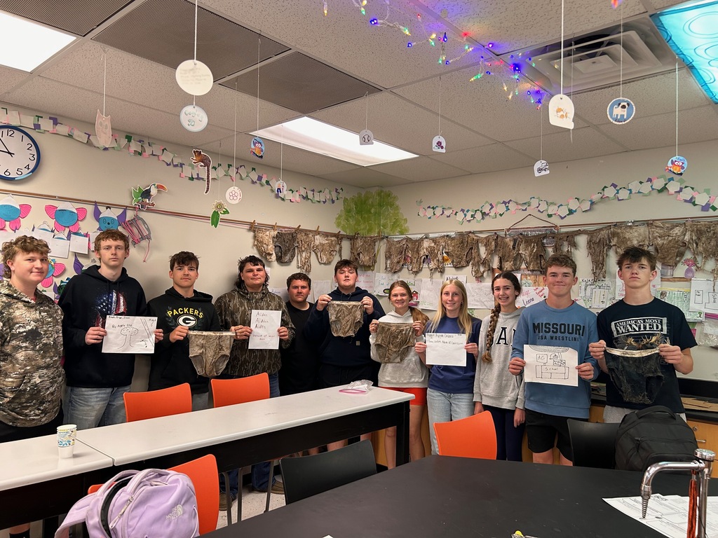 Science class with their buried underwear results