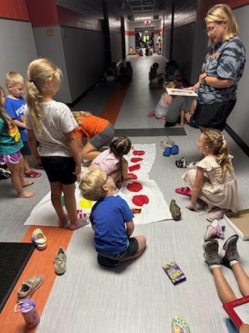 PES Students during summer school playing board games