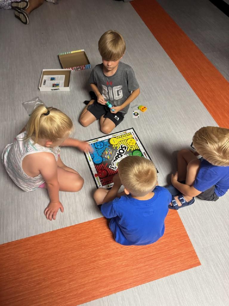 PES Students during summer school playing board games