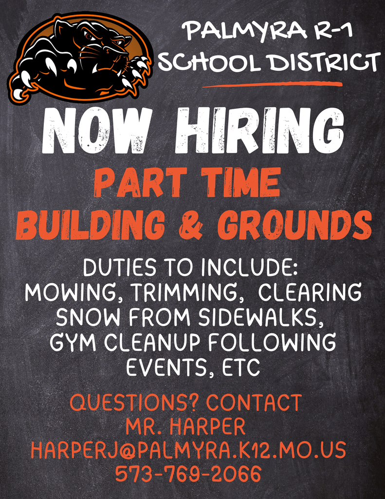 now hiring part time building & grounds