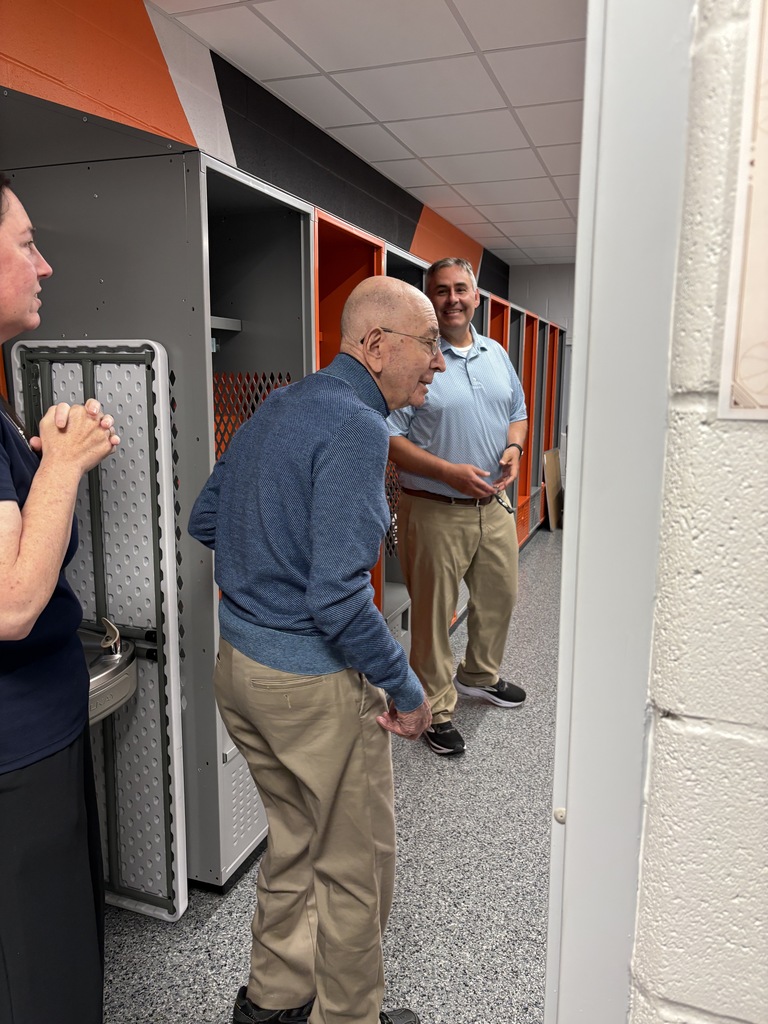 Mr Lenzini viewing the gym renovations