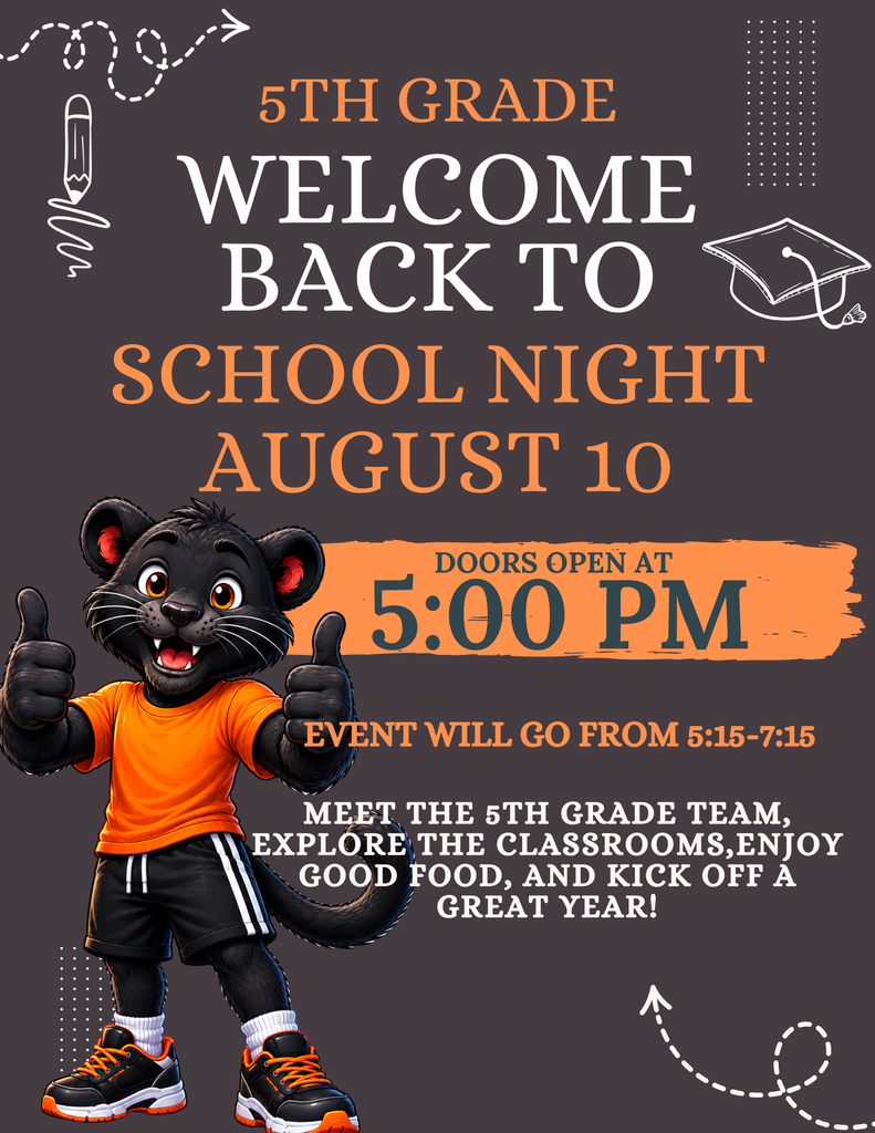 5TH GRADE BACK TO SCHOOL NIGHT AUGUST 10