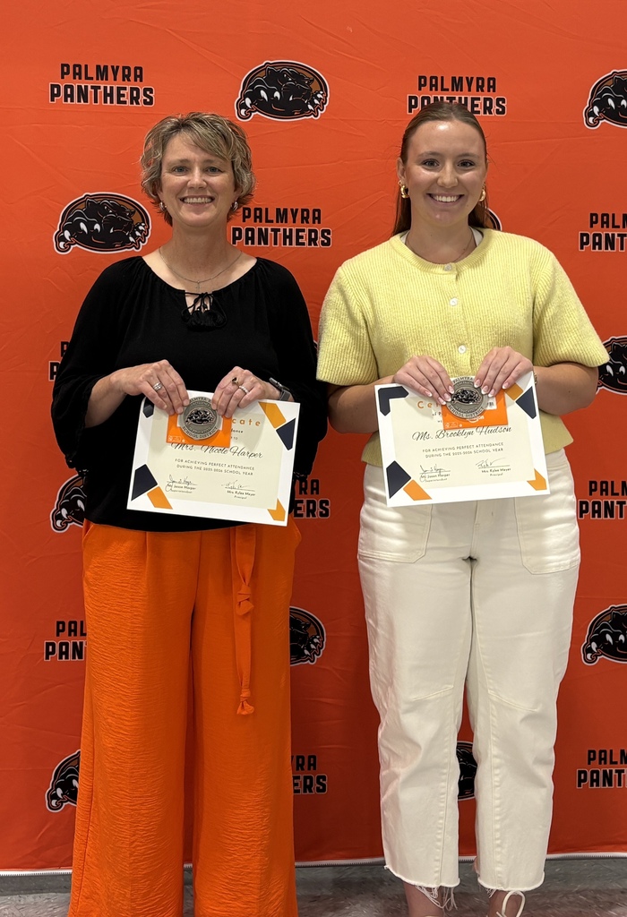 Perfect attendance recognition for 2 staff members