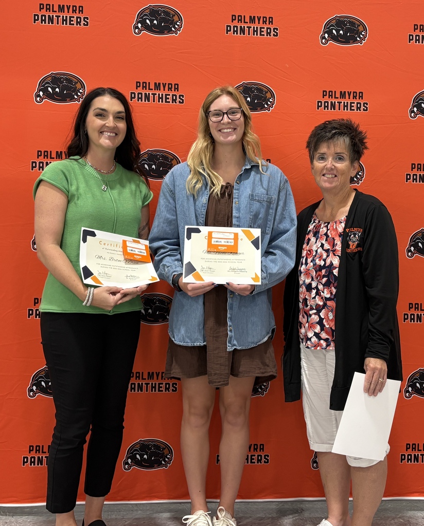 Outstanding attendance recognition for 3 staff members
