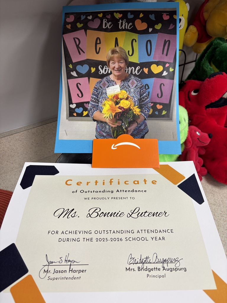 Outstanding attendance recognition for 1 staff member