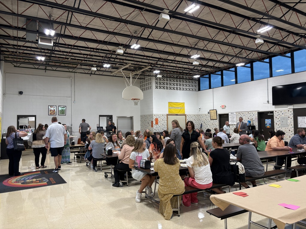 Staff breakfast in PES cafeteria