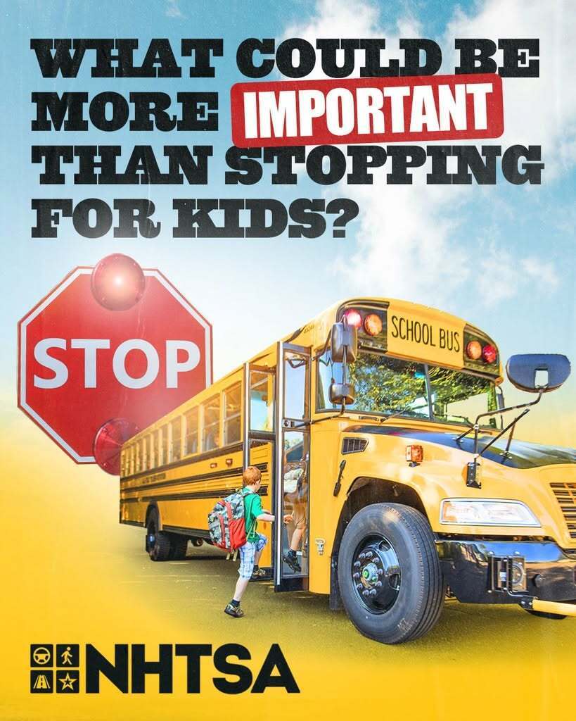 What could be more important than stopping for kids on the bus?