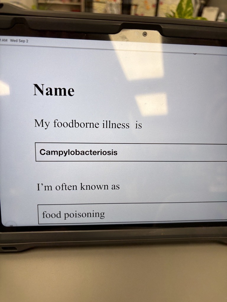 Foodborne illness name is campylobacteriosis, food poisoning