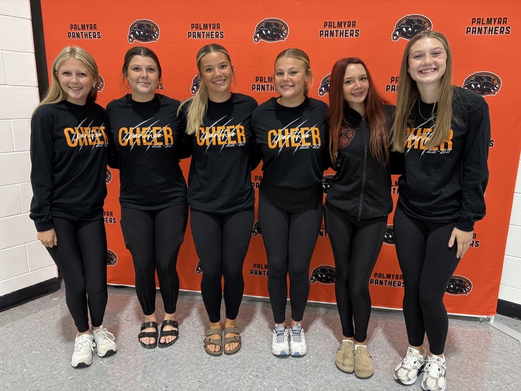 cheerleaders at PES morning assembly