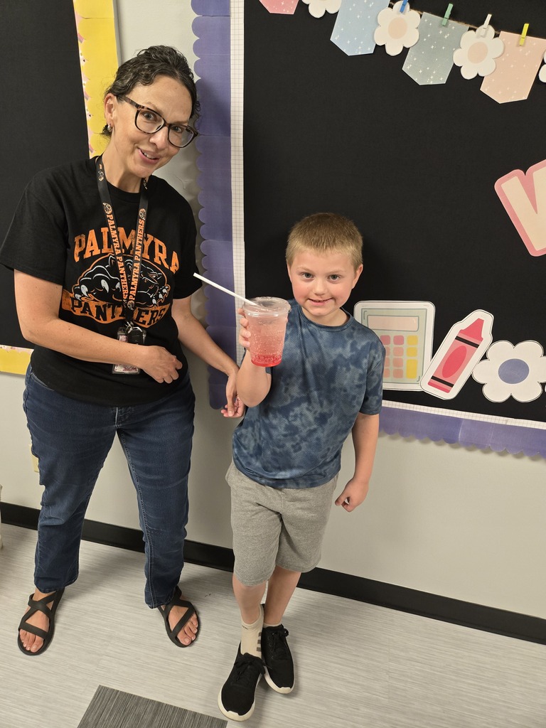 staff member getting their drink from student