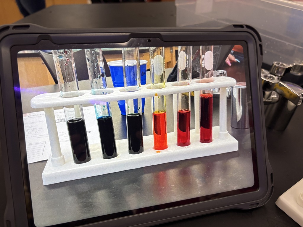 picture of test tube rain colors
