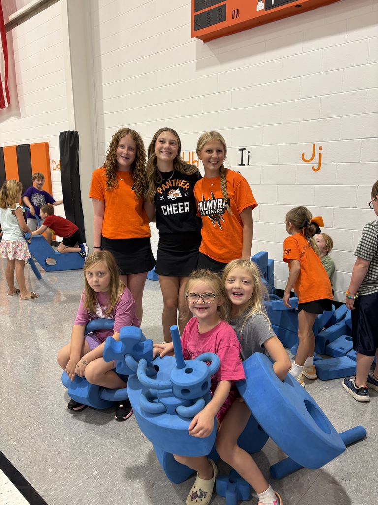 PHS Students playing in gym with students at PES