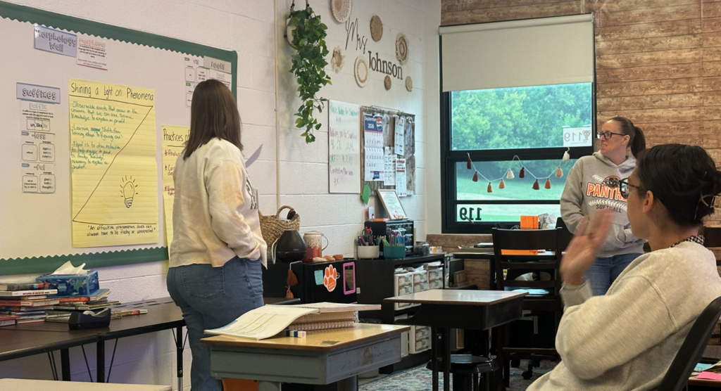 PES teachers collaborating as a team