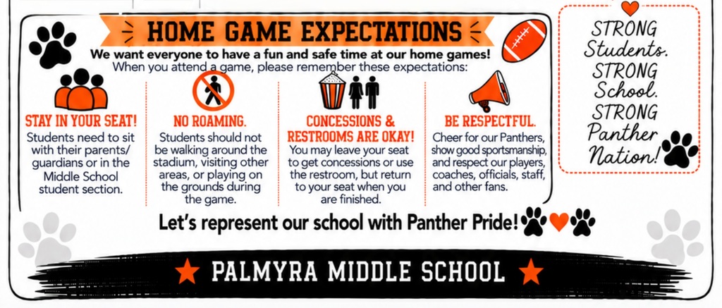 Palmyra Middle School home game expectations