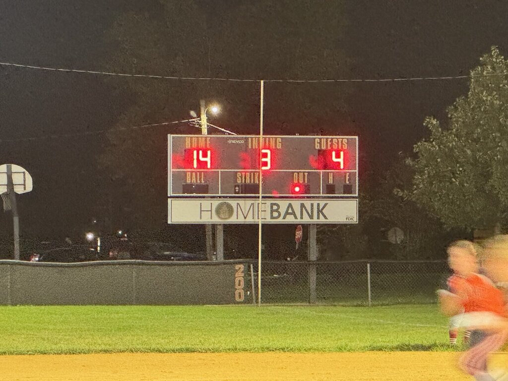 14-4 score after 3 innings