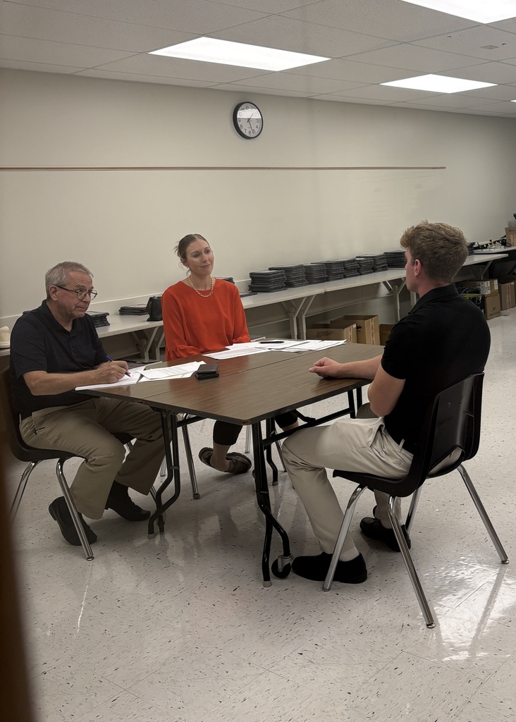 student taking part in mock interview