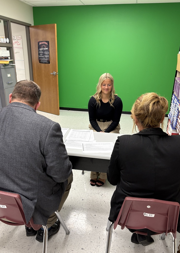 student taking part in mock interview
