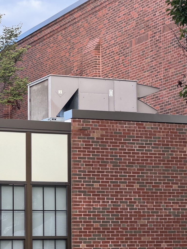 AC unit on top of middle school