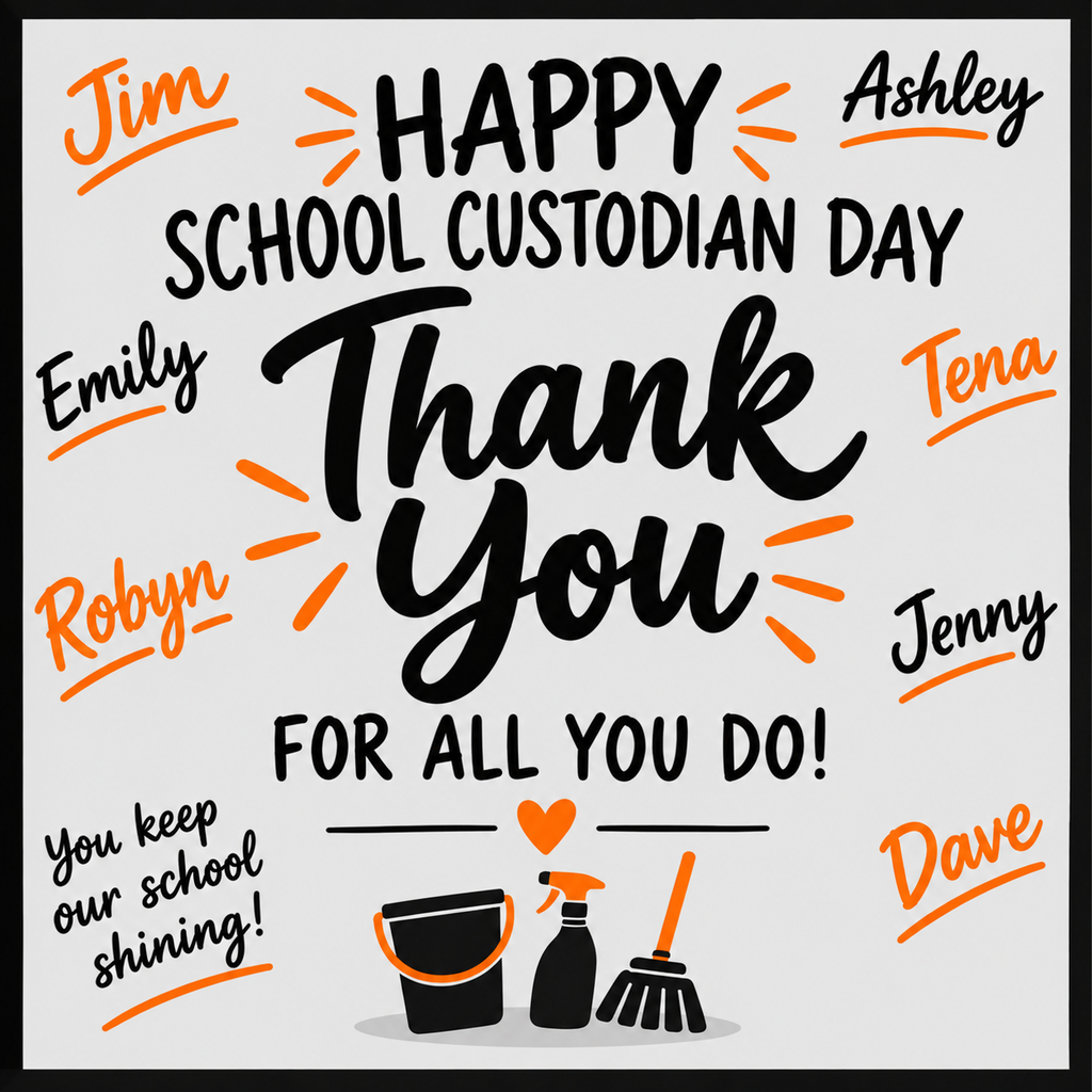 Happy school custodian Day - Thank you for all you do!