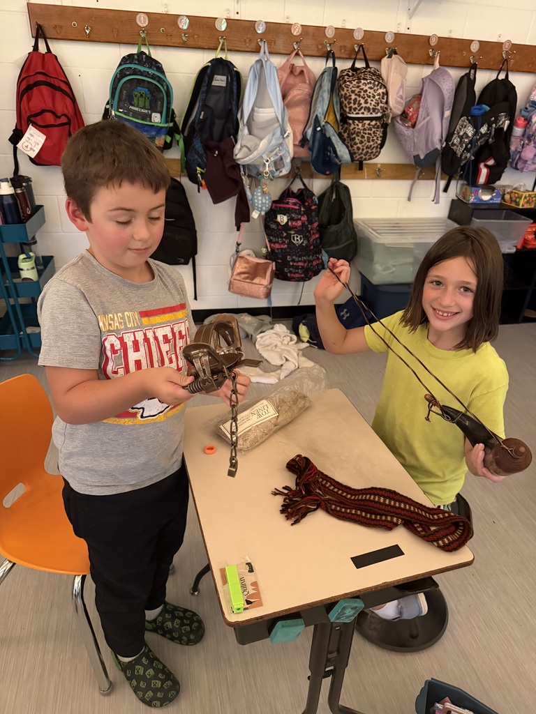 students exploring Lewis and Clark artifacts