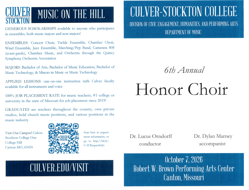 music program from concert