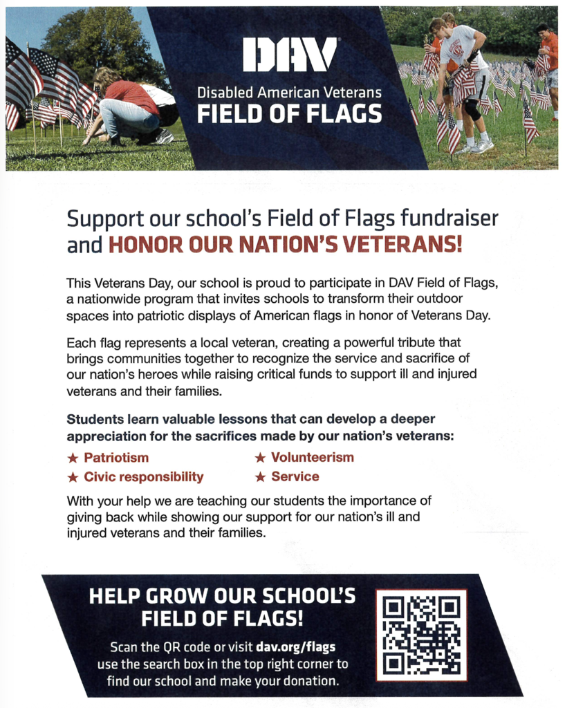 DAV Field of Flags to honor veterans