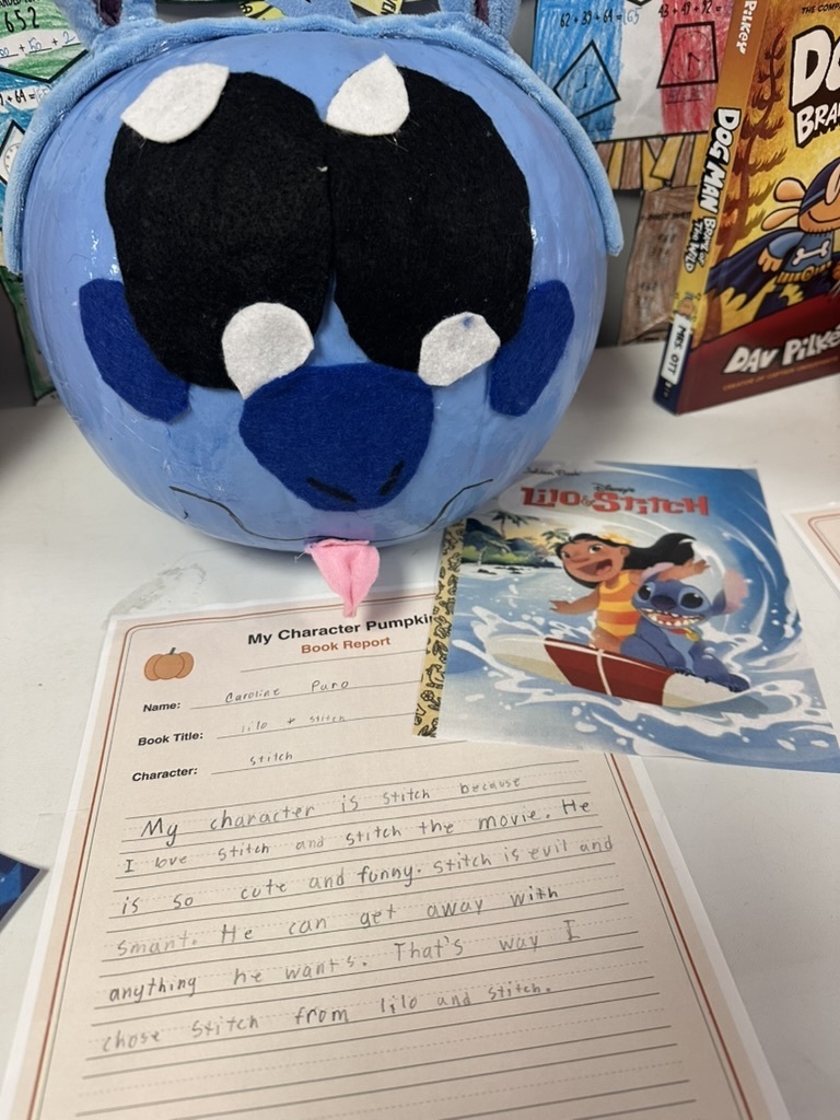 Lilo and stitch book with pumpkin