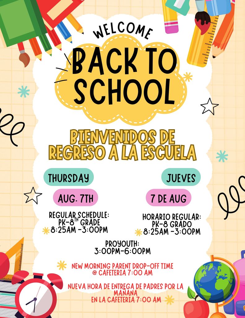 Welcome Back To School: Thursday Aug 7th, 2025