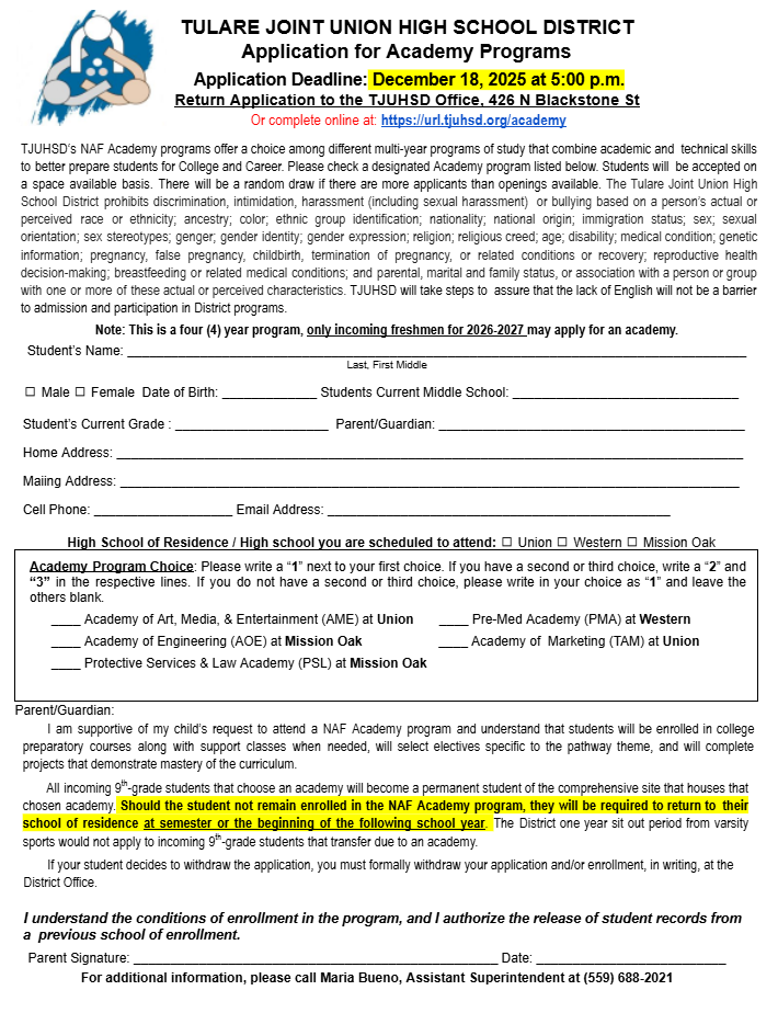 Academy Prg App.  Eng. 