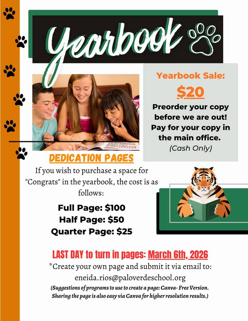 Yearbook Flyer English