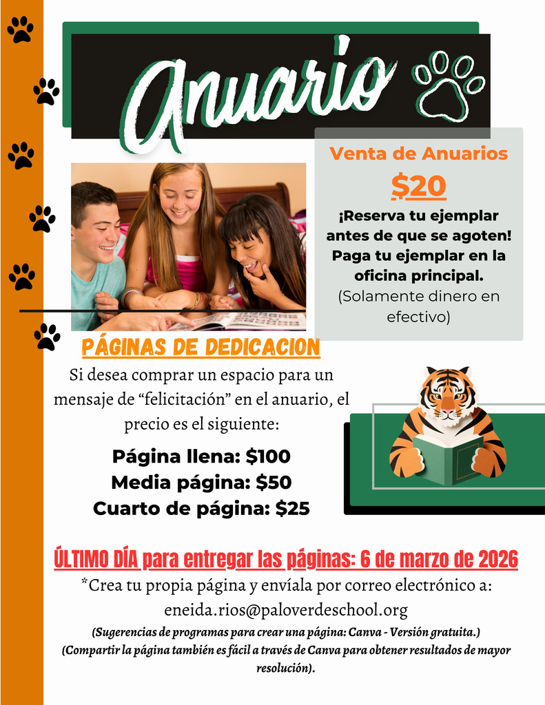Yearbook Flyer Spanish