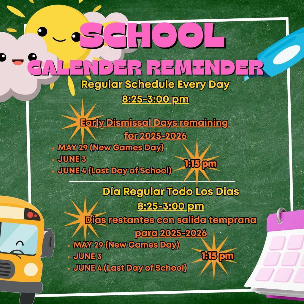 Calendar Update 25-26