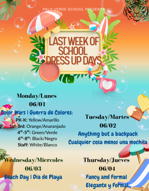 Last Day Of School Dress Up Days