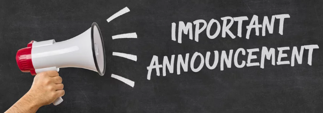Important announcement