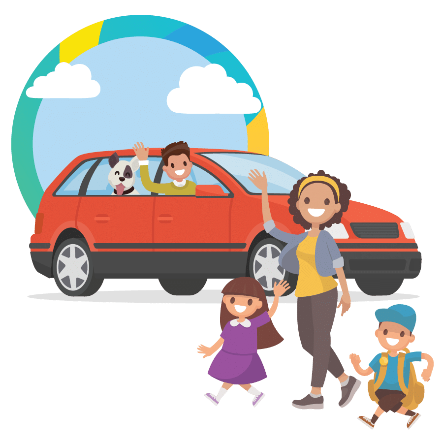 Parents dropping off students