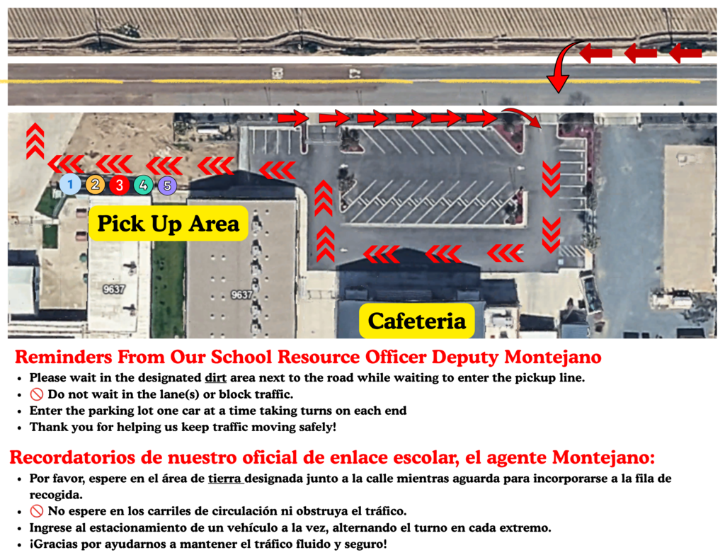 Pick Up Area Reminder